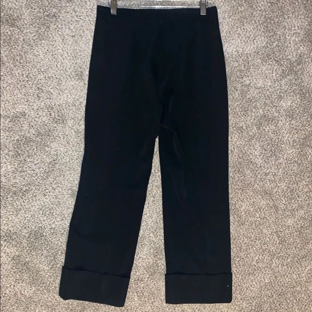 Angeline Kingsley Black Cropped Slacks